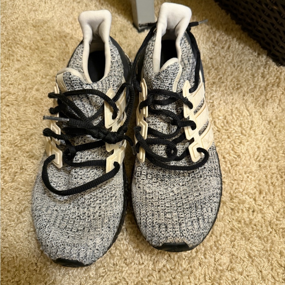 Adidas Knit Sneakers in Black and Cream